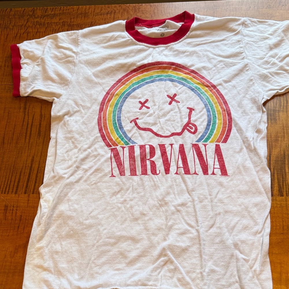 White and Red Nirvana T-Shirt